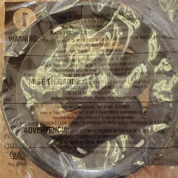 2014 McDonalds How to Train Your Dragon 2 Toothless Flying Disc New - Picture 2 of 2